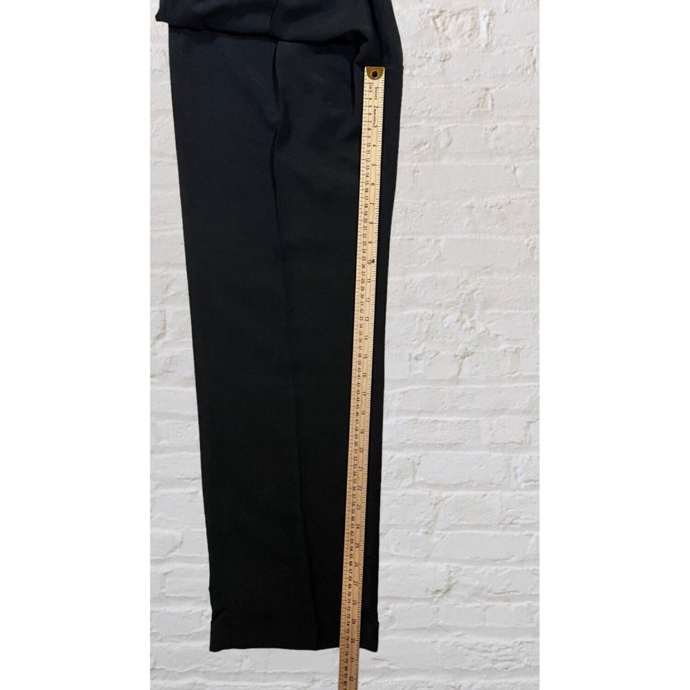 Haggar Collections 36x32 (36x30) Black Microfiber Pleated Business Casual Pants - Picture 6 of 10